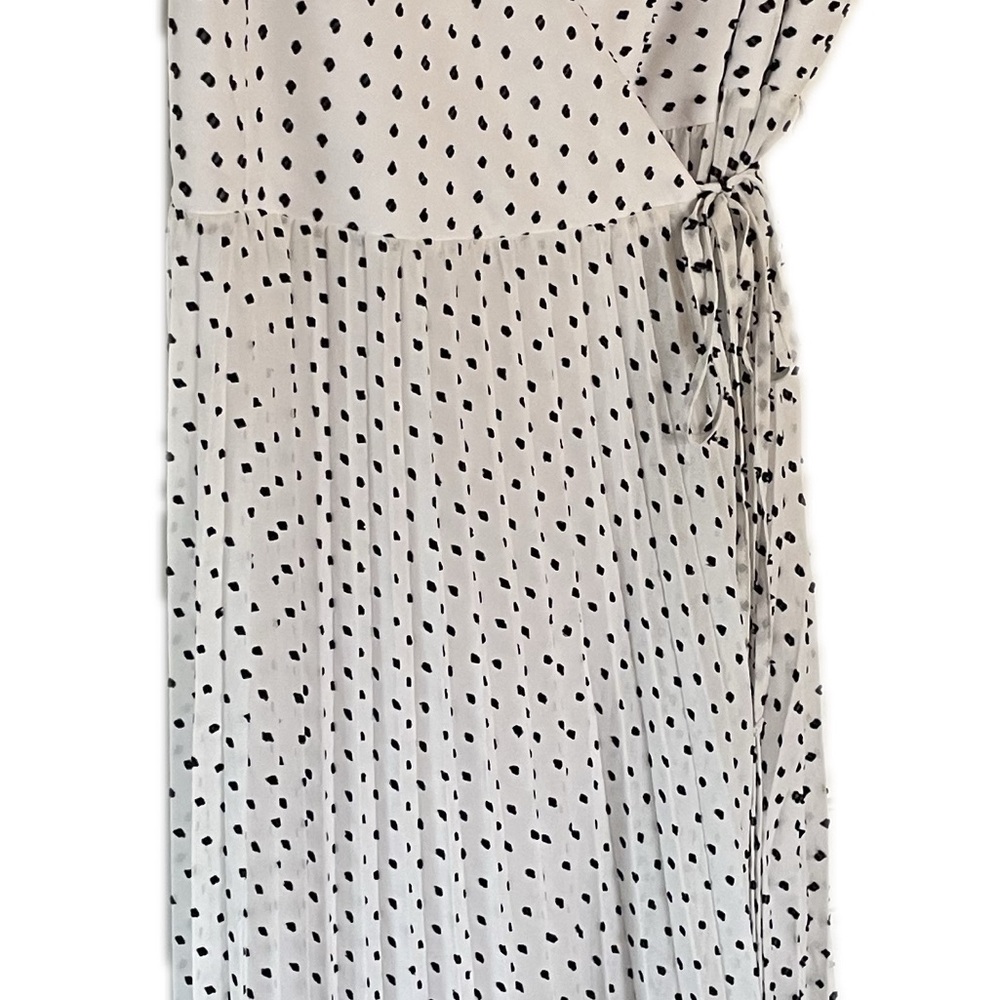 Express White and Black Polka Dot Dress